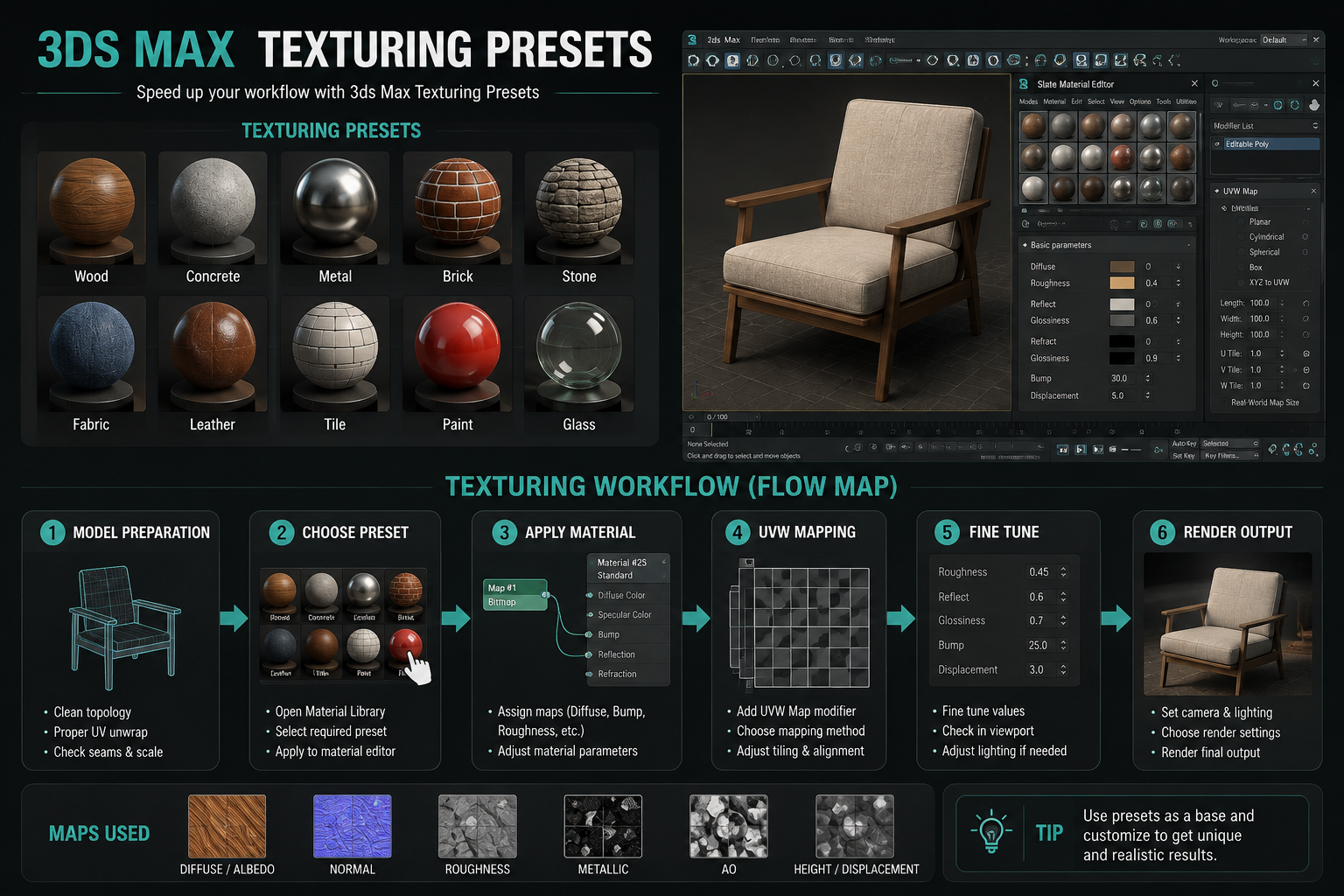 3ds Max Texturing Presets & Workflow